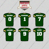 Green Bay Packers 2025 Home Jersey Glossy Stickers (Choose Your Player) Page 1