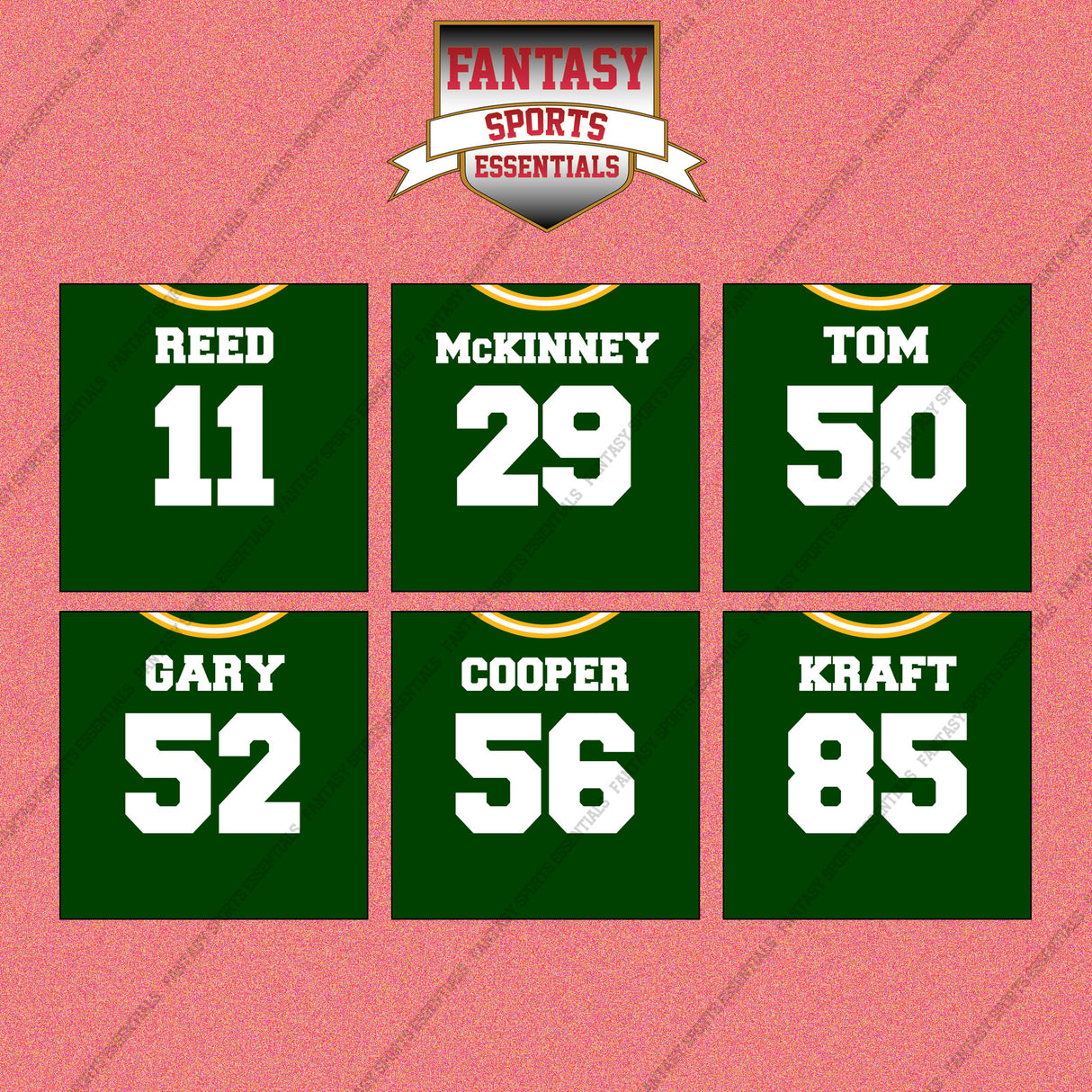 Green Bay Packers 2025 Home Jersey Wall Art Prints (Choose Your Player) Page 2