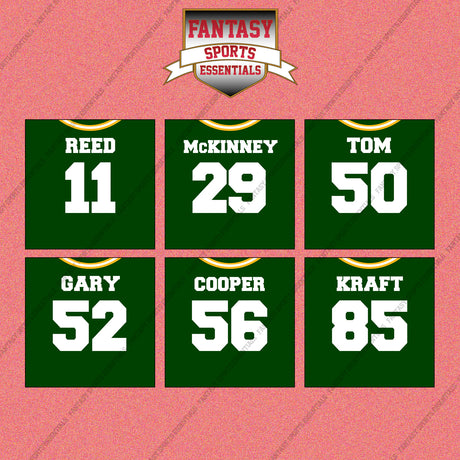 Green Bay Packers 2025 Home Jersey Wall Art Prints (Choose Your Player) Page 2
