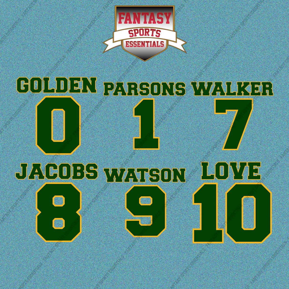 Green Bay Packers 2025 Name and Number Car Decals (Choose Your Player) Page 1