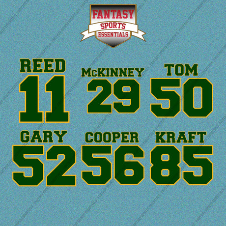 Green Bay Packers 2025 Name and Number Car Decals (Choose Your Player) Page 2