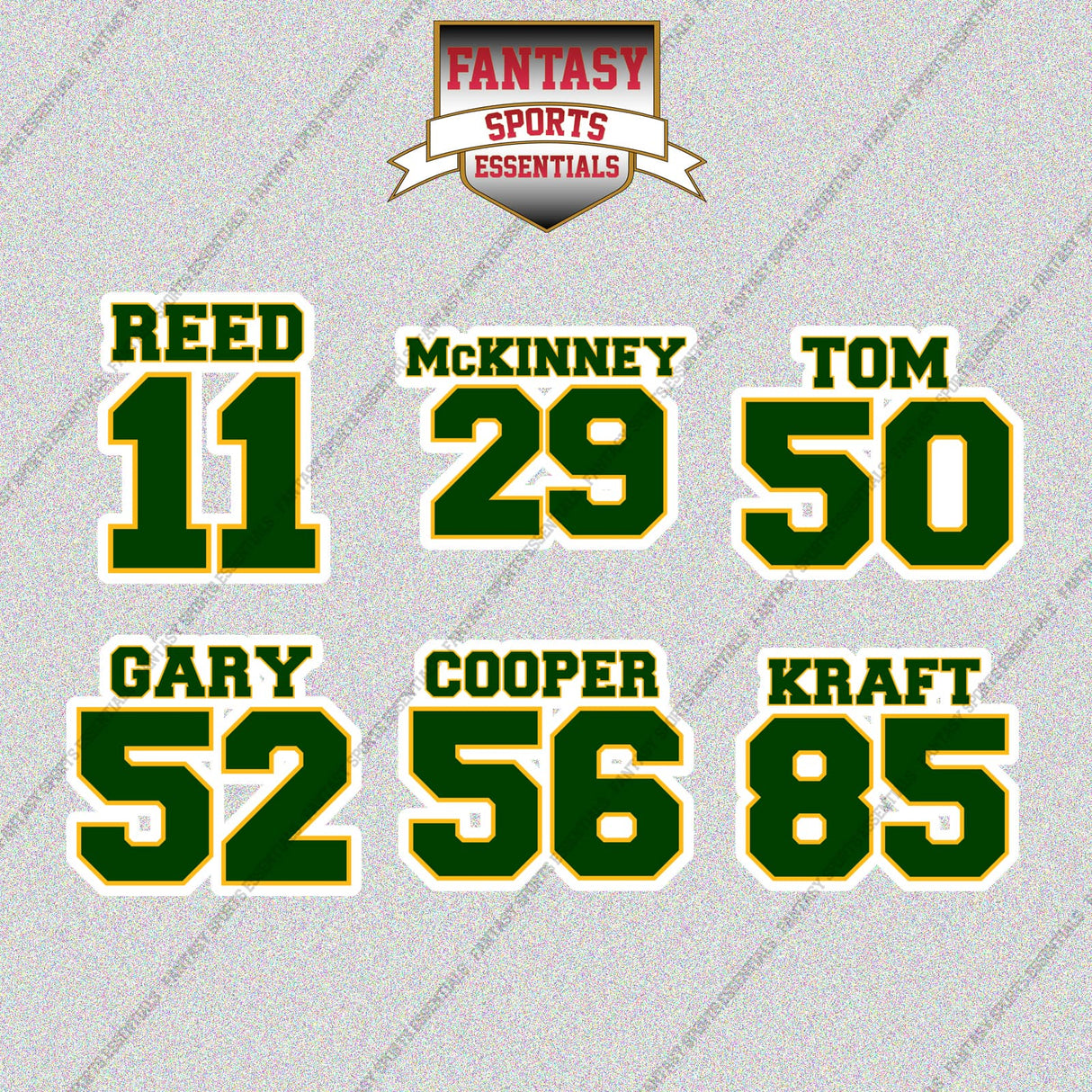 Green Bay Packers 2025 Name and Number Glossy Stickers (Choose Your Player) Page 2