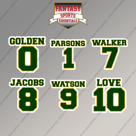 Green Bay Packers 2025 Name and Number Magnets (Choose Your Player) Page 1