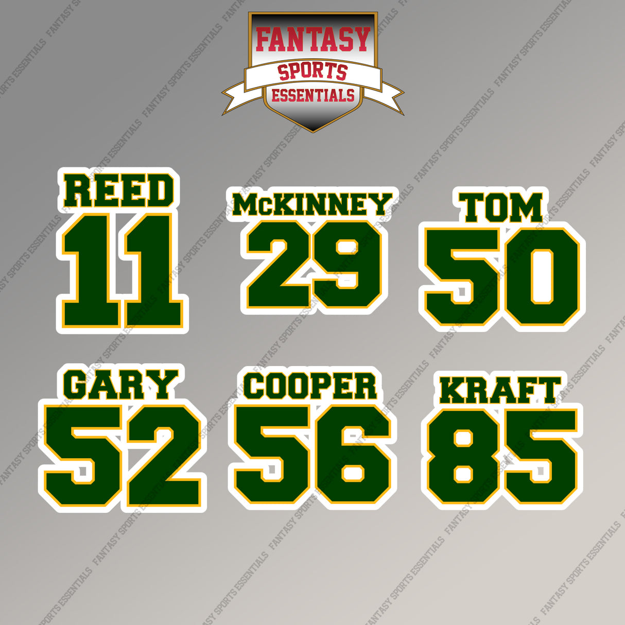 Green Bay Packers 2025 Name and Number Magnets (Choose Your Player) Page 2