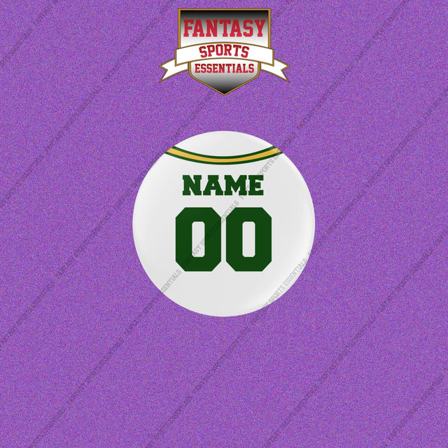 Green Bay Packers Personalized Current Away Jersey Buttons