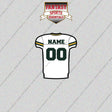 Green Bay Packers Personalized Current Away Jersey Glossy Stickers