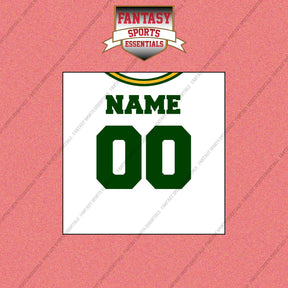 Green Bay Packers Personalized Current Away Jersey Wall Art Prints