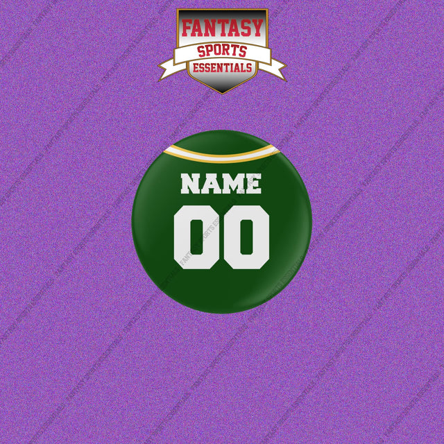 Green Bay Packers Personalized Current Home Jersey Buttons
