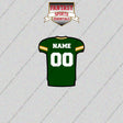 Green Bay Packers Personalized Current Home Jersey Glossy Stickers