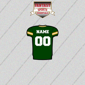 Green Bay Packers Personalized Current Home Jersey Glossy Stickers