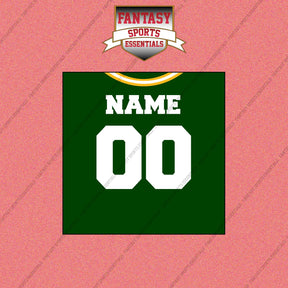 Green Bay Packers Personalized Current Home Jersey Wall Art Prints