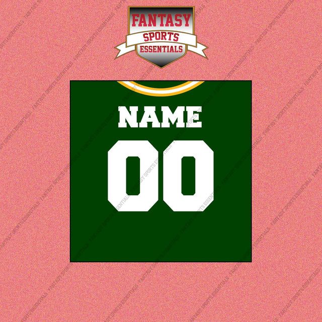 Green Bay Packers Personalized Current Home Jersey Wall Art Prints