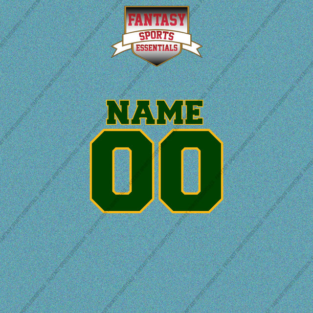 Green Bay Packers Personalized Current Name and Number Car Decals