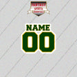 Green Bay Packers Personalized Current Name and Number Glossy Stickers