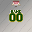 Green Bay Packers Personalized Current Name and Number Magnets