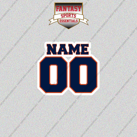 Houston Astros Personalized Current Name and Number Glossy Stickers