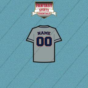 Houston Astros Personalized Current Away Jersey Car Decals