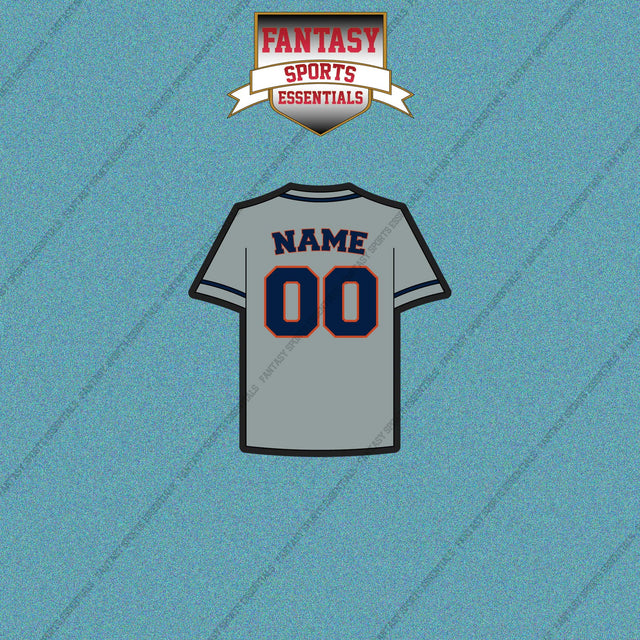 Houston Astros Personalized Current Away Jersey Car Decals