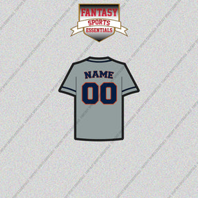 Houston Astros Personalized Current Away Jersey Glossy Stickers