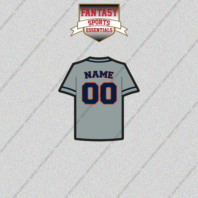 Houston Astros Personalized Current Away Jersey Glossy Stickers