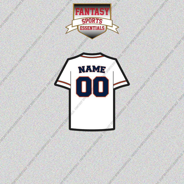 Houston Astros Personalized Current Home Jersey Glossy Stickers