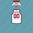 Houston Rockets Personalized Current Away Jersey Car Decals