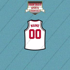 Houston Rockets Personalized Current Away Jersey Car Decals