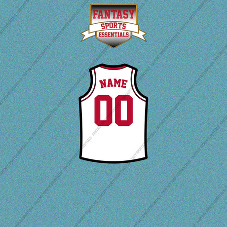 Houston Rockets Personalized Current Away Jersey Car Decals