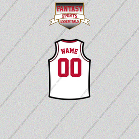 Houston Rockets Personalized Current Away Jersey Glossy Stickers