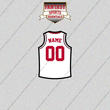 Houston Rockets Personalized Current Away Jersey Glossy Stickers