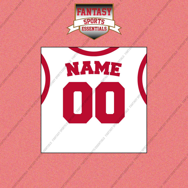 Houston Rockets Personalized Current Away Jersey Wall Art Prints