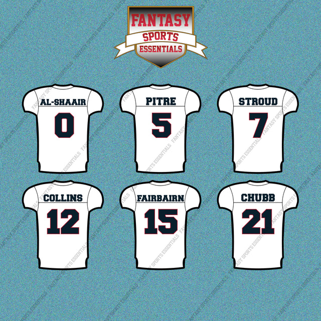 Houston Texans 2025 Away Jersey Car Decals (Choose Your Player) Page 1