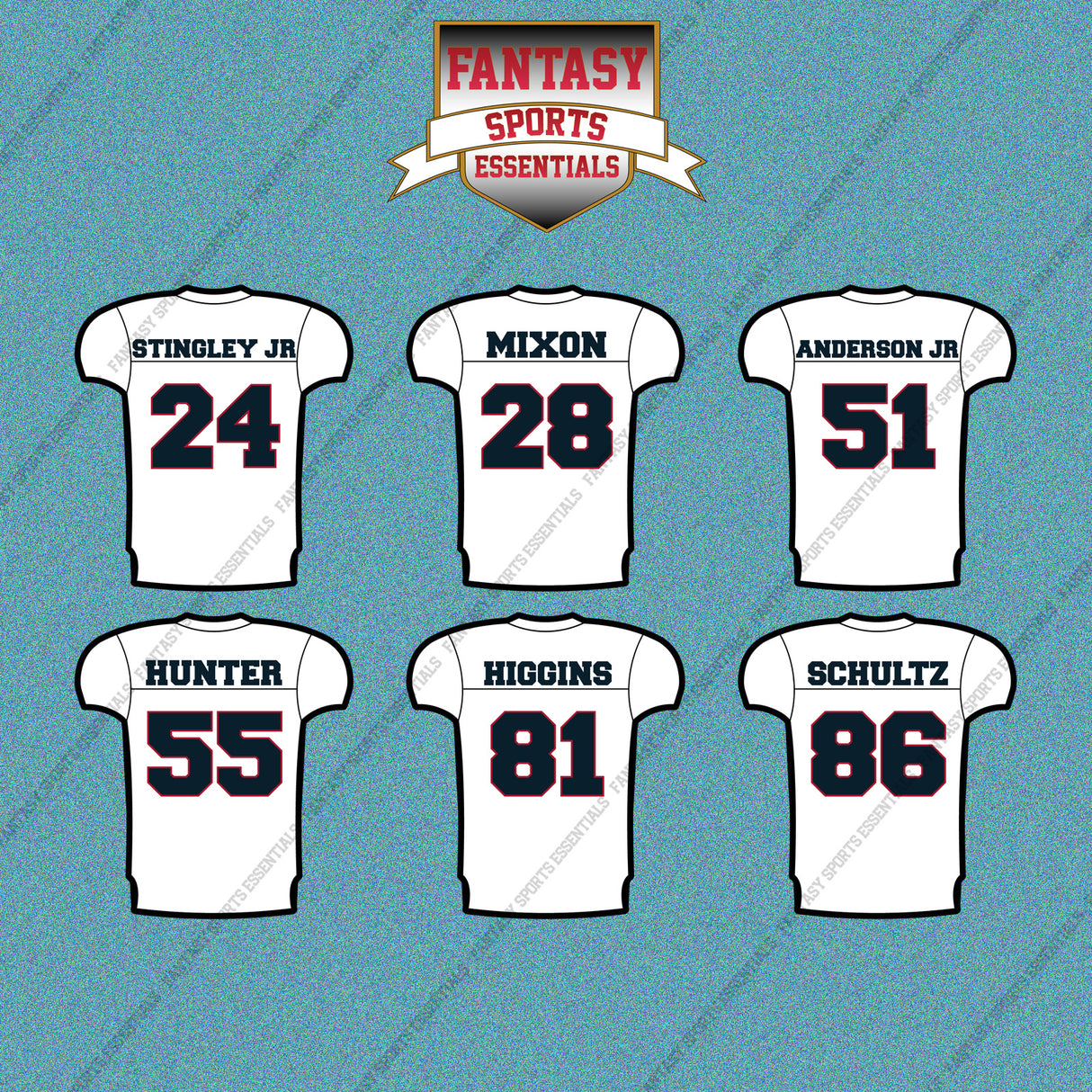 Houston Texans 2025 Away Jersey Car Decals (Choose Your Player) Page 2