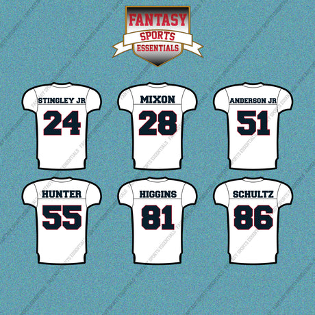 Houston Texans 2025 Away Jersey Car Decals (Choose Your Player) Page 2