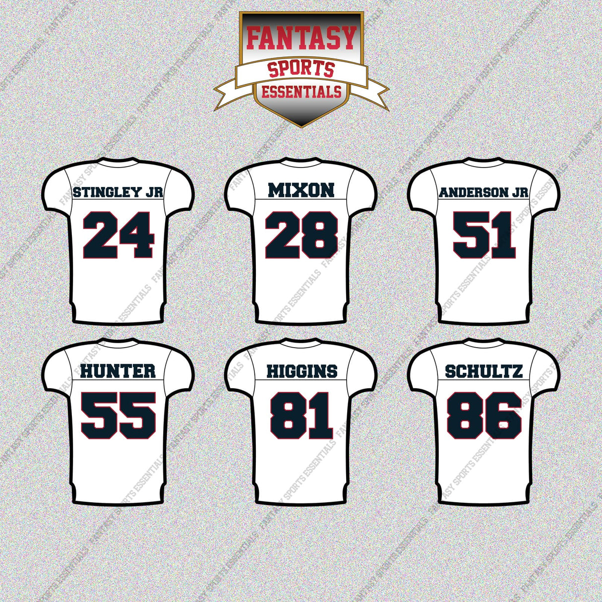 Houston Texans 2025 Away Jersey Glossy Stickers (Choose Your Player) Page 2