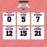 Houston Texans 2025 Away Jersey Wall Art Prints (Choose Your Player) Page 1