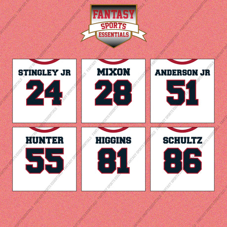 Houston Texans 2025 Away Jersey Wall Art Prints (Choose Your Player) Page 2