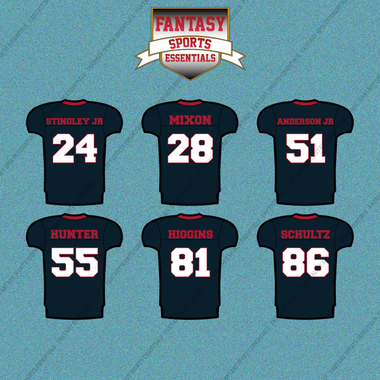 Houston Texans 2025 Home Jersey Car Decals (Choose Your Player) Page 2