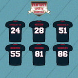 Houston Texans 2025 Home Jersey Car Decals (Choose Your Player) Page 2