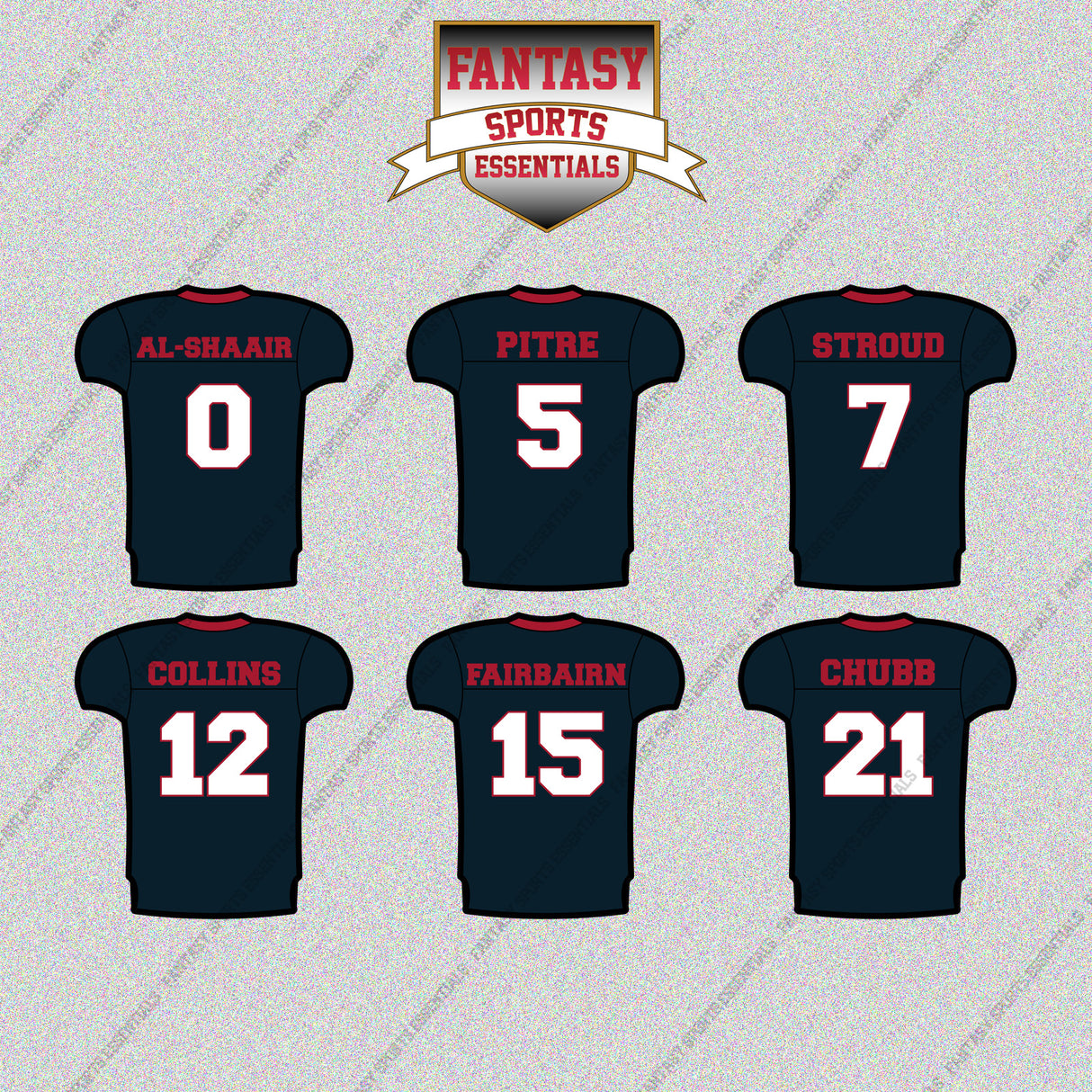 Houston Texans 2025 Home Jersey Glossy Stickers (Choose Your Player) Page 1