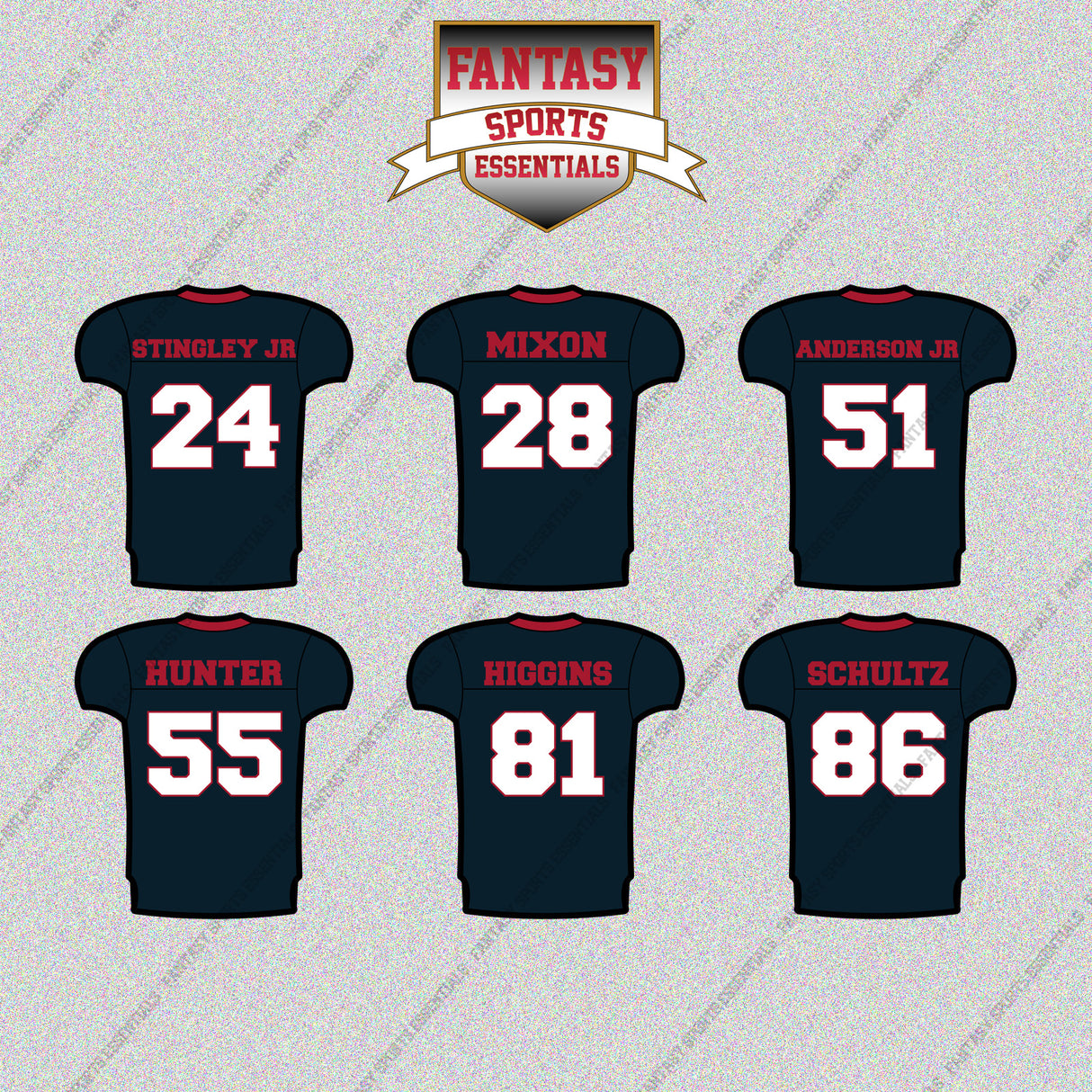 Houston Texans 2025 Home Jersey Glossy Stickers (Choose Your Player) Page 2