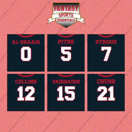 Houston Texans 2025 Home Jersey Wall Art Prints (Choose Your Player) Page 1
