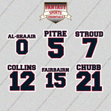Houston Texans 2025 Name and Number Glossy Stickers (Choose Your Player) Page 1