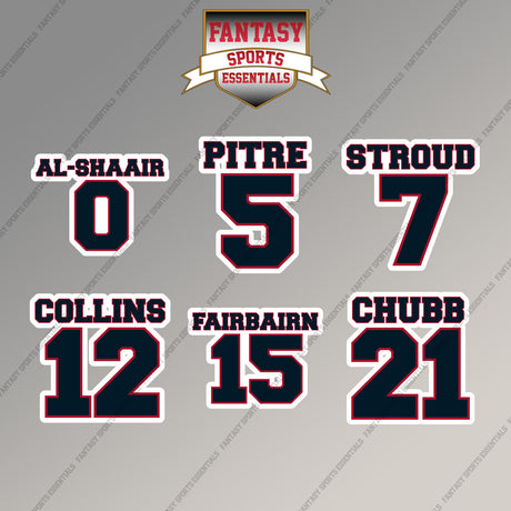 Houston Texans 2025 Name and Number Magnets (Choose Your Player) Page 1