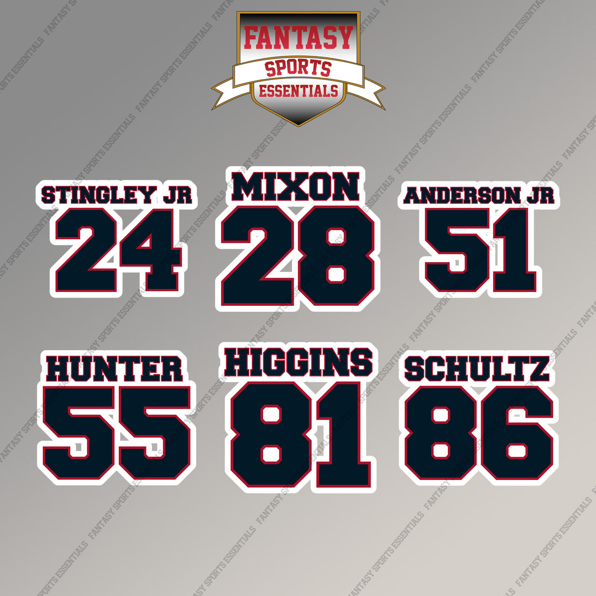 Houston Texans 2025 Name and Number Magnets (Choose Your Player) Page 2