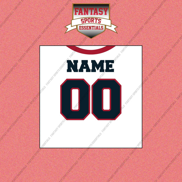 Houston Texans Personalized Current Away Jersey Wall Art Prints