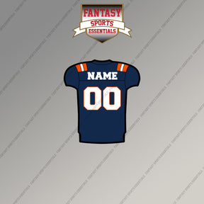 Illinois Fighting Illini Football Personalized Current Home Jersey Magnets