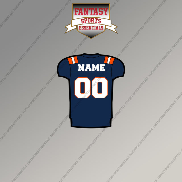 Illinois Fighting Illini Football Personalized Current Home Jersey Magnets