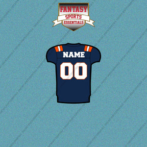 Illinois Fighting Illini Football Personalized Home Jersey Car Decals