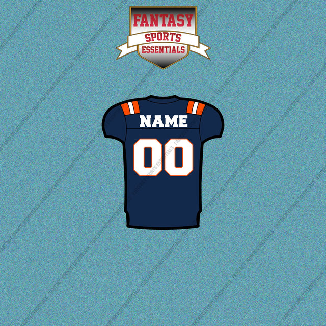 Illinois Fighting Illini Football Personalized Home Jersey Car Decals
